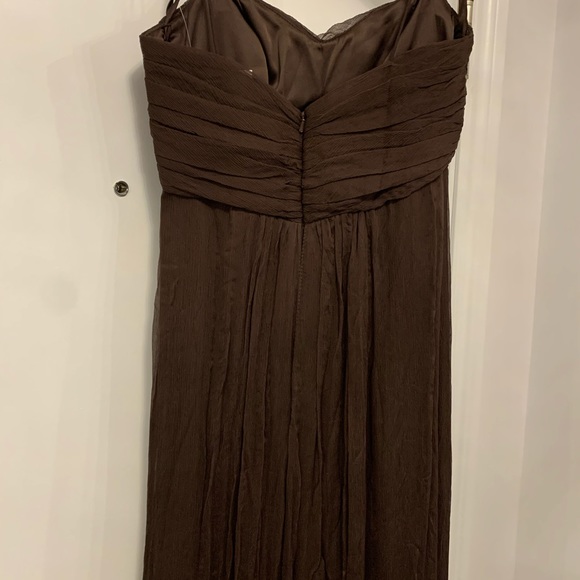 DONATED - Amsale evening dress in espresso brown - Picture 3 of 10